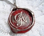 Image of Red Wax Seal Pendant Necklace by Ritzy Misfit