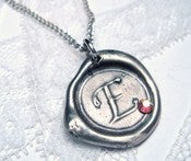Image of Mini Wax Seal Pendant with Crystal Embellishment