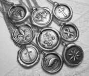 Image of Your Choice of Symbol Classic Wax Seal Pendant Necklace