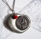 Image of Bold and Beautiful Classic Wax Seal Pendant Necklace