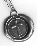 Image of Cross Wax Seal Pendant by Ritzy Misfit