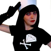 Image of Diamond & Crossbones (Black/White) (Side)