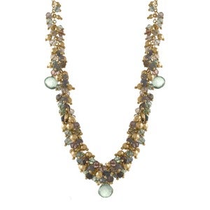 Image of Vine Necklace, Gold Fill & Vermeil w. Stones