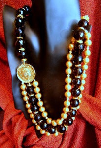 Image of Roman Vintage Coin and Smoky Topaz Goddess