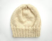Image of natural white wool hat