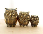 Image of Vintage Brass Owls