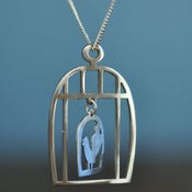 Image of Moving Bird Cage Necklace