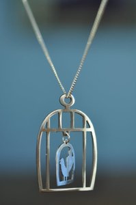 Image of Moving Bird Cage Necklace
