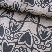 Image of Elka - Black on hemp - upholstery weight