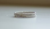 Image of Skinny Thin Tiny Stackable Twisted Sterling Silver Rings- Made to order in your size