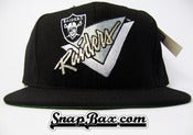 Image of VINTAGE LOS ANGELES LA RAIDERS SCRIPT SNAPBACK CAP
