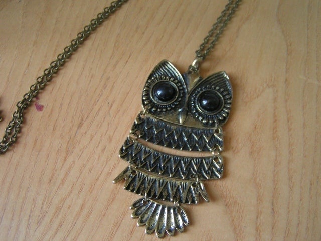  Necklace on Owl Necklace