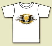 Image of "Logo" T-Shirt on White. Women's