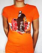 Image of Kymani Speaker Tee Womens Crew Orange