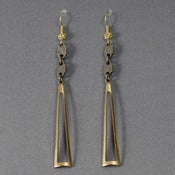 Image of EARRINGS - long - geometric - upcycled