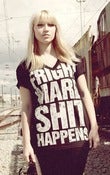 Image of SHIT HAPPENS VNECK Uni-Sex