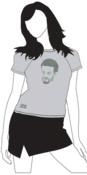 Image of BUNDLE 1: Grey Skinny (womens) Face Tee, 'The Story Goes' Keyring & Hot Stuff Mug