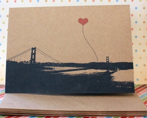 Image of San Francisco Lovers pack of 3 note cards