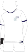 Image of BUNDLE 4: 'The Story Goes' (mens) White/Navy Tee, 'The Story Goes' keyring & Hot Stuff Mug