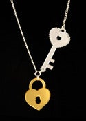 Image of Lock & Key Necklace - Gold
