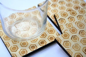 Image of hexagonal coasters
