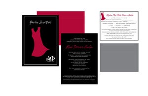 Image of Alpha Phi Red Dress Gala Invitations