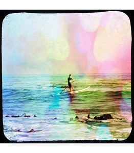 Image of Retro Art Print-Pop Art Photo ♥PADDLE SURFER♥