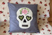 Image of Day of the Dead Silk Cushion