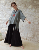 Image of Cotton/Rayon Heather Dance Top - Handpainted