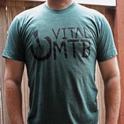 Image of Stack Logo T-Shirt, Dark Green Heather