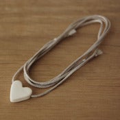Image of Collier coeur gris