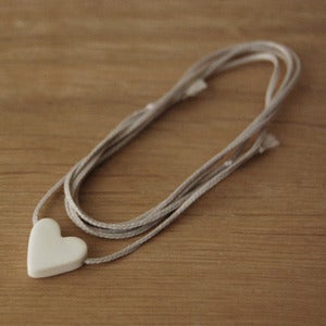 Image of Collier coeur gris