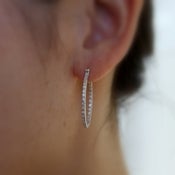Image of Manhattan Diamonte Hoop Earrings