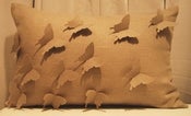 Image of Butterfly Cushion - Natural Linen - NEW!!!