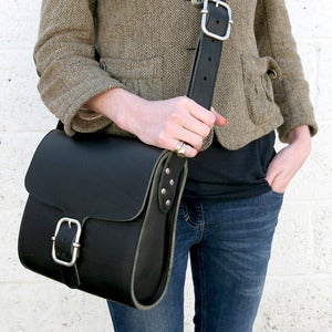 Image of Square Ladies Leather Shoulder Bag 