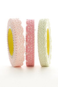 Image of 1 pack lace tape - 12mm x 2M - Lime - LT4019