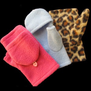 Image of Convertible Fingerless Fleece Gloves/Mittens - Sewing Tutorial - Kids, Men, Women