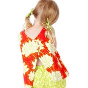 Image of Girls Reversible Top Pattern with Open Back - Pinafore Top Sewing Pattern PDF