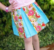 Image of Pleated Skirt Sewing Pattern Tutorial PDF toddlers and girls 2 to 8