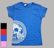 Image of Women's Detroit Motor Side Skull Logo T-Shirt