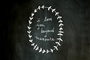 Image of spring garland & beyond measure tiding - cursive