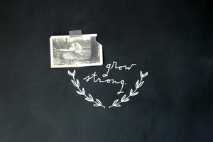 Image of spring sprigs & grow strong tiding ~ cursive