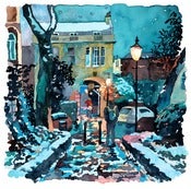 Image of Nightfall on Snowy Clifton Village