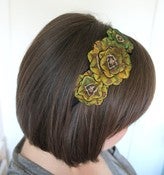 Image of "Edith" Peacock Feather Medallion Headband