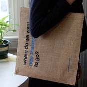 Image of Where do we want New Zealand to go? - Jute Bag