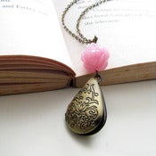 Image of 'the rose in my heart' art nouveau locket necklace