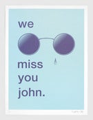 Image of Ramsey Dau - "Miss You" 2-Color Serigraph Print