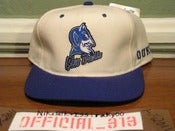 Image of VINTAGE DUKE BLUE DEVILS LOGO STARTER SNAPBACK CAP HAT
