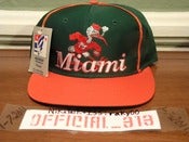 Image of VINTAGE MIAMI HURRICANES LOGO THE GAME SNAPBACK CAP HAT