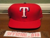 Image of VINTAGE TEXAS RANGERS LOGO NEW ERA SNAPBACK CAP HAT